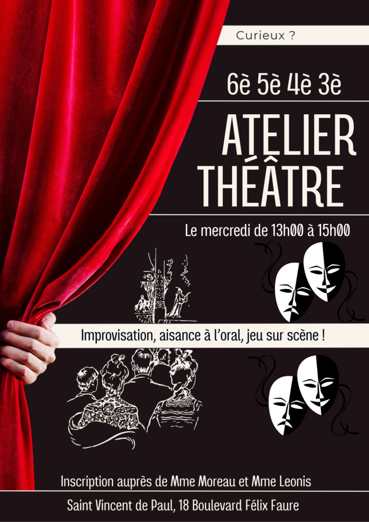 Un atelier théâtre au collège Saint-Vincent-de-Paul oser s’exprimer et monter sur scène